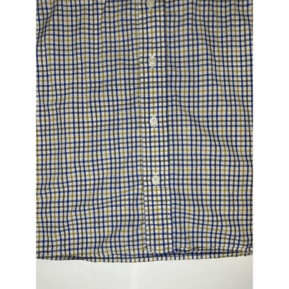 Gitman Bros Dress Shirt Men’s Long Sleeve Plaid Button Down Blue White Size L - Picture 4 of 11